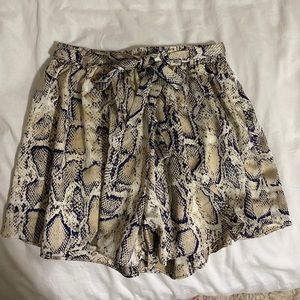 Snake Skin flowy dress shorts